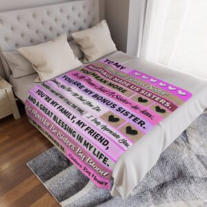 To My Awesome Bonus Sister   Microfiber Blanket